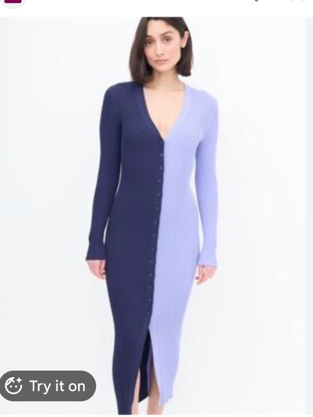 Staud Colorblock Ribbed Sweater Dress Size M
